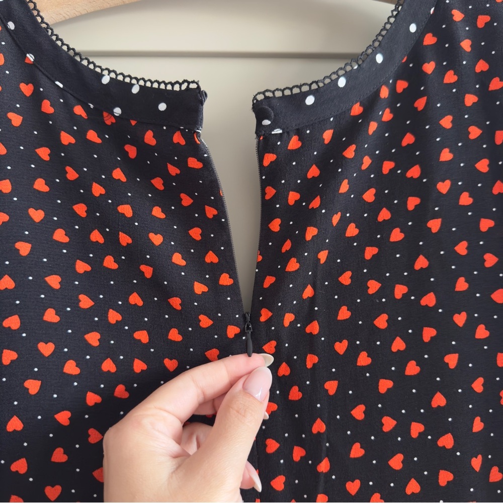 Maeve V-Neck Playful but Poise ♥️Heart Print A-Line Maxi Dress NWT Anthropologie - Picture 6 of 11